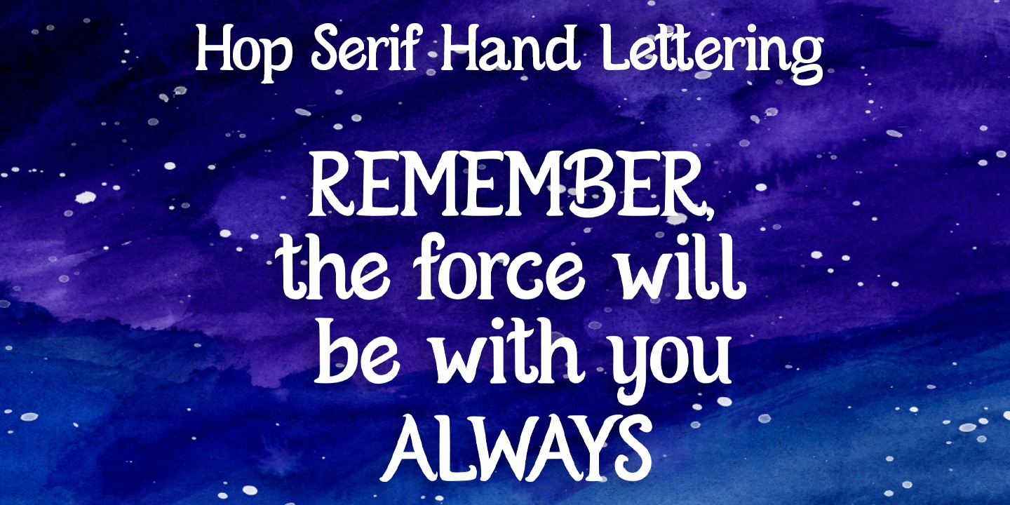 Przykładowa czcionka Hop Serif Hand Lettering #3